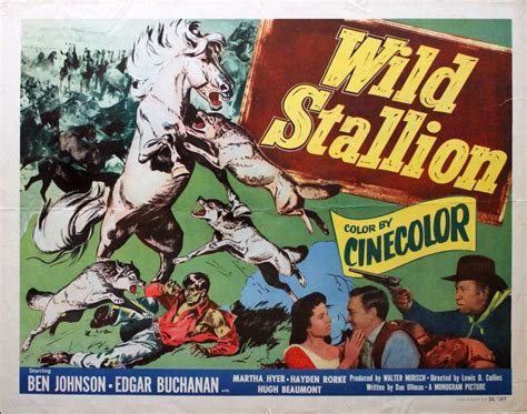 Wild Stallion, 1952, Ben Johnson, Original Half Sheet, (22x2