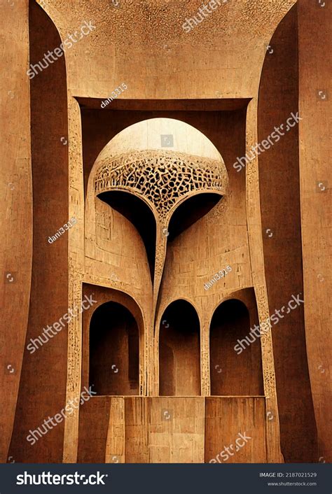 Concept Traditional Islamic Architecture Carved Dome Stock Illustration ...