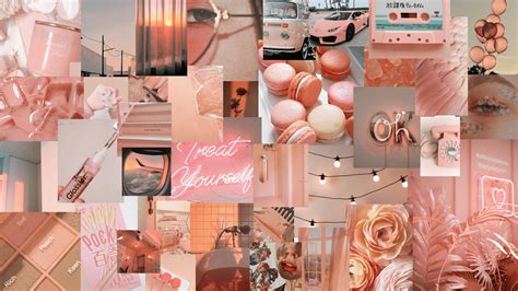 Peach Vibes Aesthetic Desktop Wallpaper Cute Laptop Wallpaper Peach ...