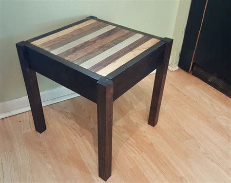 Concealment end table made from reclaimed wood. | Outdoor furniture decor, Custom woodworking ...
