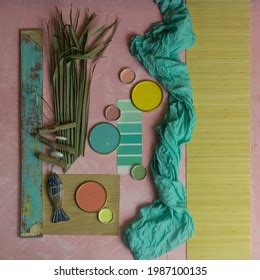 Mood Board Color Palette Interior Design Stock Photo 1987100135 | Shutterstock