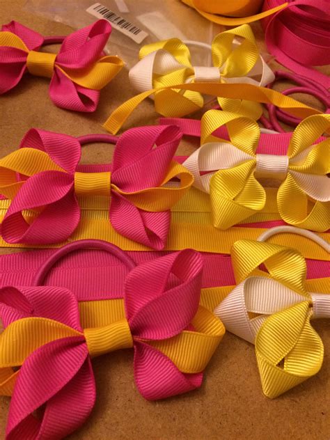 Plain grosgrain ribbon hair bows in a large range of colours and styles from £2.50 a pair - www ...