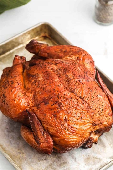 Smoked Whole Chicken Recipe - Little Sunny Kitchen