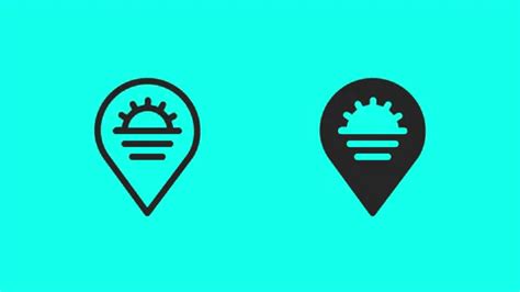 Sunset View Point Icons Vector Animate 4K on Green Screen. | Vector animation, Animation, Sunset ...