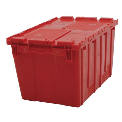 Orbis Red Plastic FliPak® Stack-N-Nest Storage Tote With Lid - 22"L x 15"W x 13"D