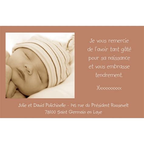 Carte de Remerciement Naissance Ouistiti photos | Echantillon offert