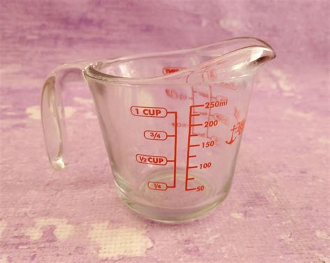 Anchor Hocking Glass Measuring Cup 1 Cup 8 oz 250ml Red Anchor Logo Open Handle | eBay in 2023 ...