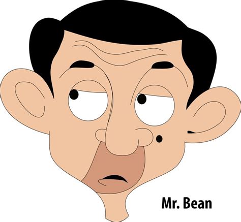 an image of mr bean face with the word mr bean on it's forehead