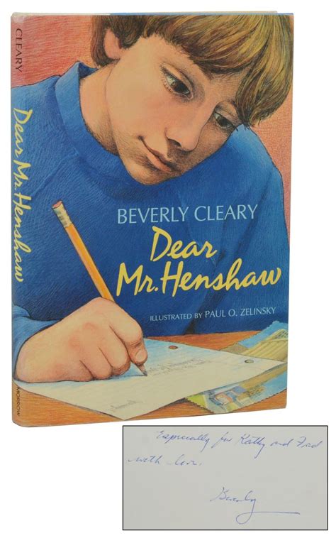 Dear Mr. Henshaw by Cleary, Beverly: Fine (1983) First Edition., Signed ...