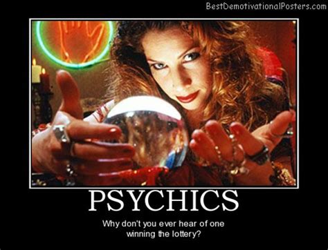 Psychics and Lottery - Demotivational Poster