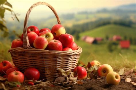 Apple basket plant fruit. AI | Free Photo - rawpixel