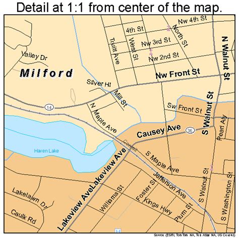 Milford Delaware Street Map 1047420