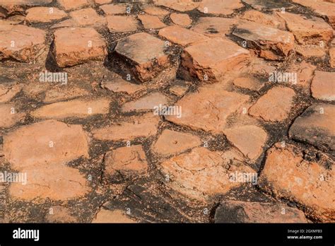 Ancient bricks at Somapuri Vihara Somapura Mahavihara , ruins of Buddhist monastic complex in ...