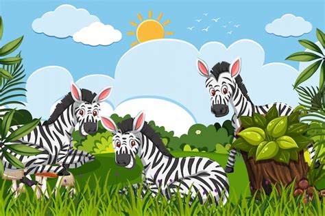 Zebras kissing valentine's day cartoon card Vector | Free Download