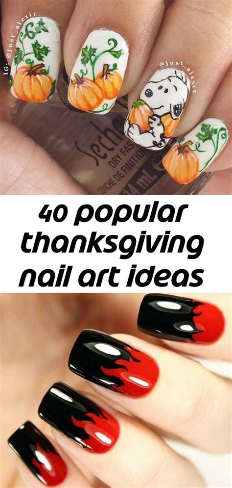 40 popular thanksgiving nail art ideas | Thanksgiving nails ...