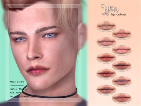 sims 4 cc // custom content male lips // Screaming Mustard's [ Lyon ...