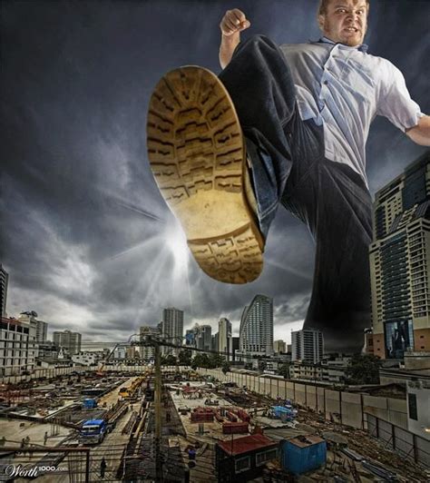 15 photoshop Worth1000.com - Paperblog | Giant people, Photomontage ...