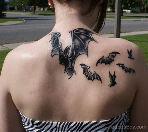 Bats Tattoo On Back - Tattoos Designs