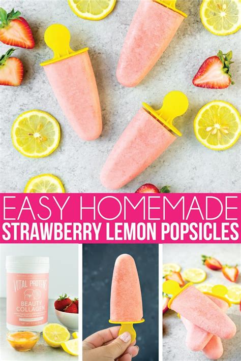 These homemade strawberry lemonade popsicles are healthy, easy to make, and perfect for kids or ...