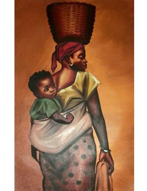 African Mother And Child Art