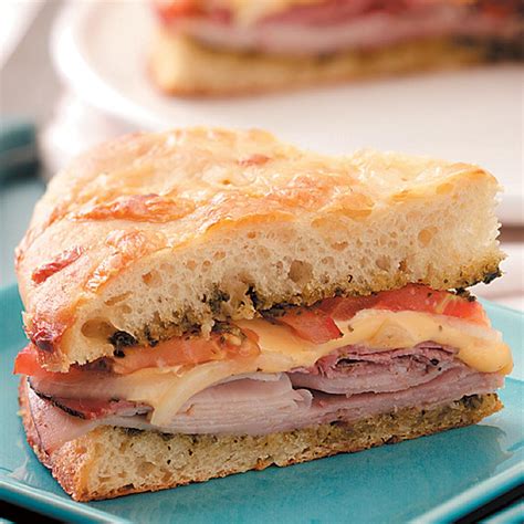 Baked Deli Focaccia Sandwich Recipe: How to Make It | Taste of Home