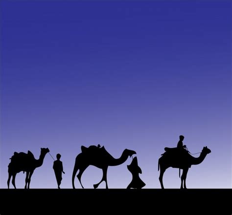 Camel Procession Silhouette Free Stock Photo - Public Domain Pictures