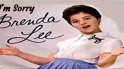 Brenda Lee...I'm Sorry 1960 (Lo Siento) - YouTube