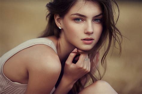 HD wallpaper: model, simple background, women, face, Ukrainian, Vika Levina | Wallpaper Flare