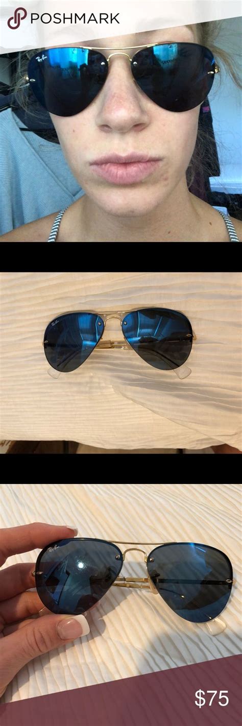 Original Ray Ban Aviators Blue Lenses | Blue lenses, Ray ban aviators ...