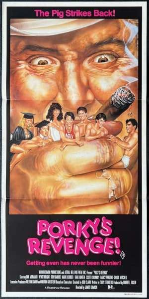 All About Movies - Porky's Revenge Poster Original Daybill 1985 Dan Monahan The Pig Strikes Back!