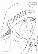 Mother Teresa Coloring Page sketch template
