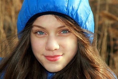 Free Images : girl, model, color, hat, clothing, lady, headgear, facial expression, smile, hood ...