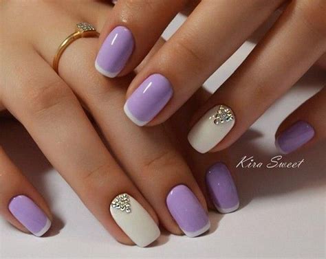images of light purple nails with white tips | Light Purple Nails With ...
