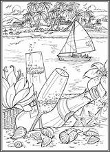 Welcome to Dover Publications  Beach coloring Pages Adult sketch template