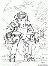 Coloring Page  Futuristic wars sketch template