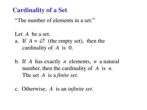 PPT - Cardinality of a Set PowerPoint Presentation, free download - ID ...