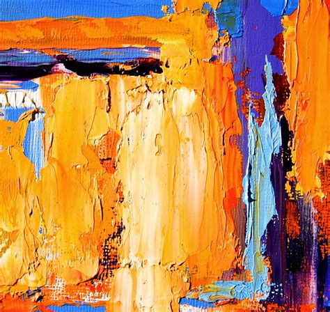 California Artwork: Vibrant Abstract Oil Painting with Thick Paint by Theresa Paden