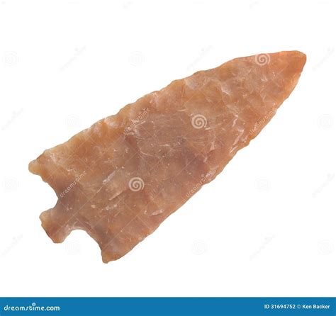 American Indian Spearhead Isolated. Stock Photo - Image of arrowheads, lance: 31694752