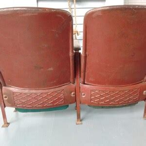 Vintage Cinema Seats Movie Theater Seats Bucket Seats Metal Upholstered ...