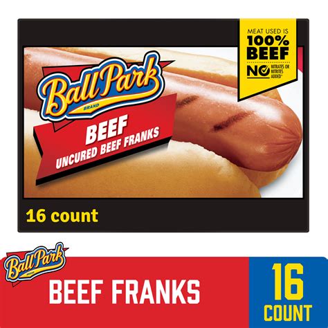 Ball Park Uncured Beef Hot Dogs, 16 Count - Walmart.com - Walmart.com