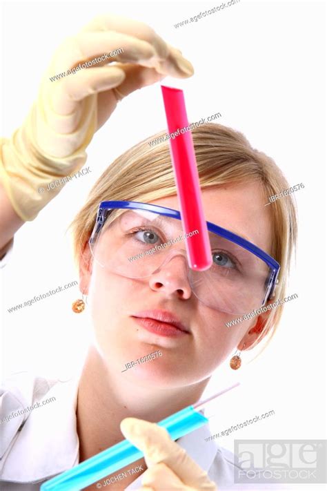 Chemistry laboratory, lab technician at work, Stock Photo, Picture And Rights Managed Image. Pic ...