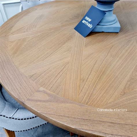 Lennox Parquetry Round Dining Table - Sold Out - Canalside Interiors