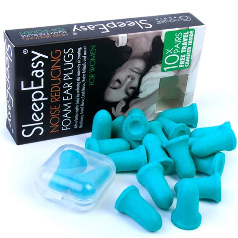 20 Foam Ear Plugs for Sleeping 37dB Snoring/Noise Reduction + Free Case ...