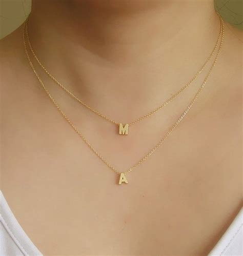 Tiny Initial Necklace-gold Letter Necklace-gold Initial Necklace ...