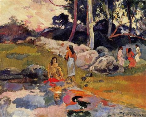 Women at the banks of river, 1892 - Paul Gauguin - WikiArt.org