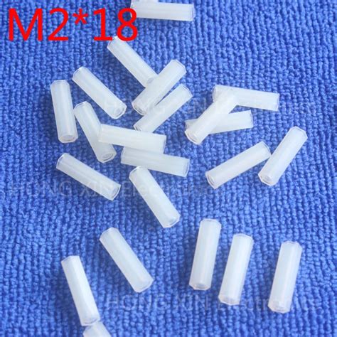 M2*18 1pcs White nylon Standoff Spacer Standard M2 Female Female 18mm ...