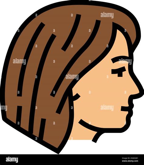 bob cut hairstyle female color icon vector illustration Stock Vector Image & Art - Alamy