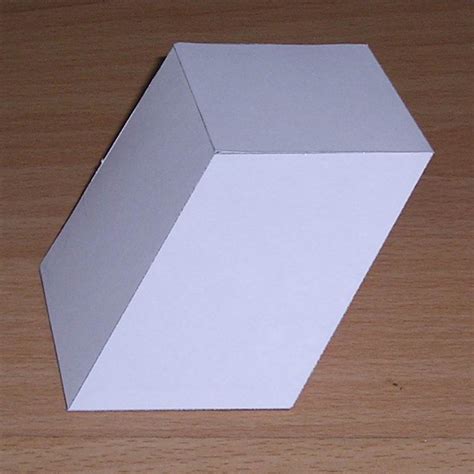 Paper Oblique Rhombic Prism (Parallelepiped)