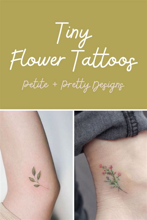 143+ Tiny Flower Tattoos Petite + Pretty Designs - Tattoo Glee