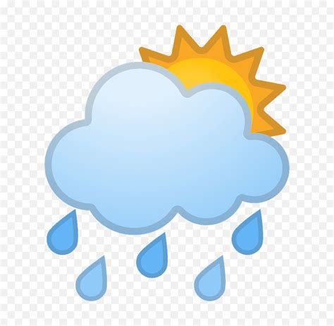 Sun Behind Rain Cloud Emoji - Rain Cloud Transparent Png,Cloud Emoji ...